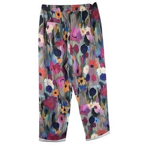 Women's Lightweight‎ Floral Boho Pants Summer Lounge Trousers, Size M NWT